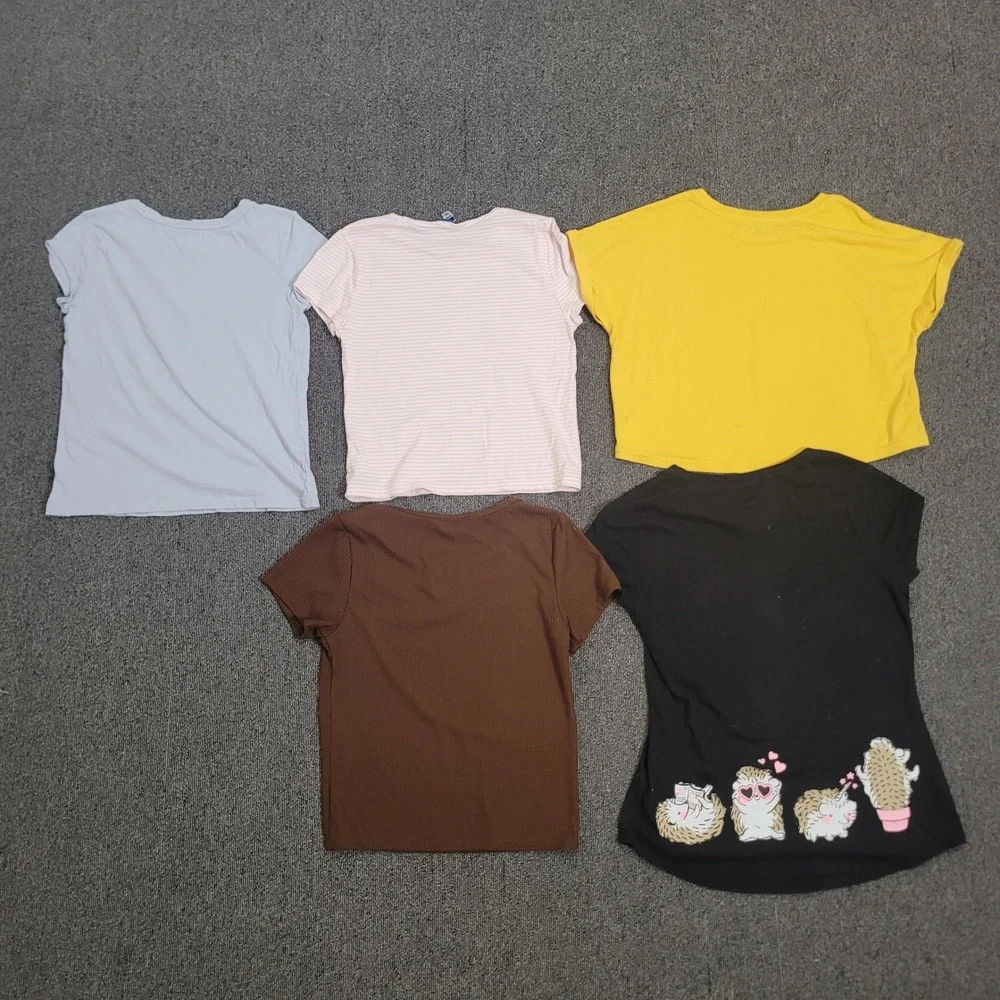 Gap Old Navy Justice 14/16 Graphic T-Shirt Bundle Girls XL 5pc Lot Animals